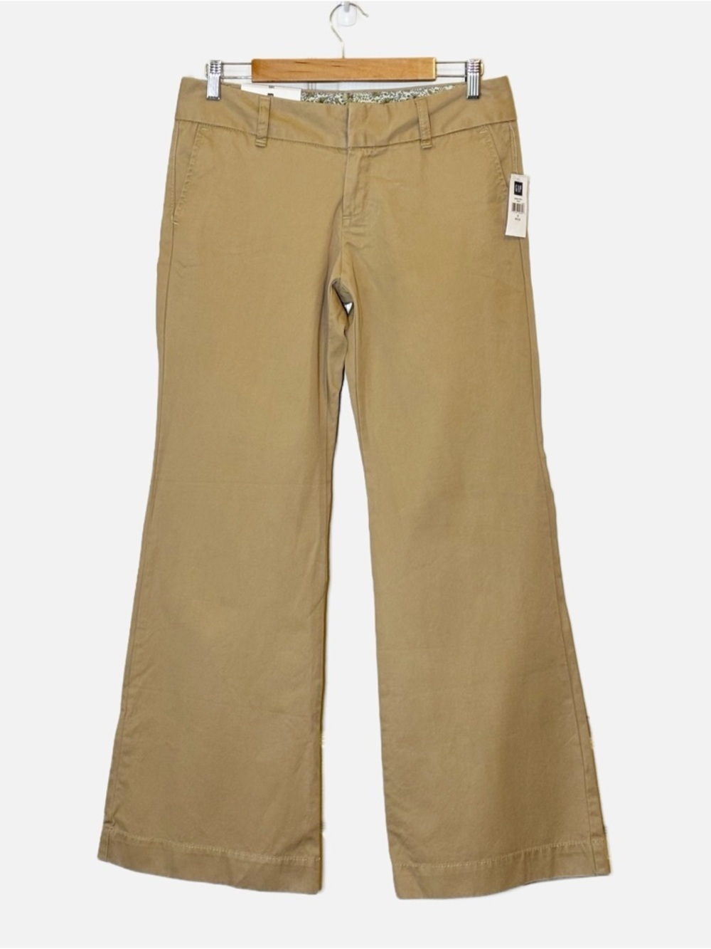 GAP Wide-Leg Low Rise Trouser Pants Tan Khaki Deadstock Vintage Y2K Women’s 6
